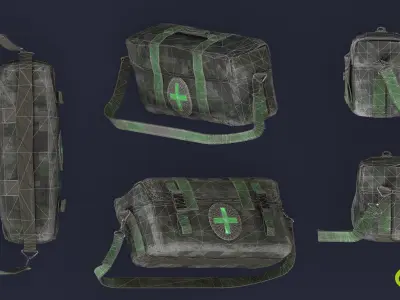 Medical Bag Low-poly 3D model