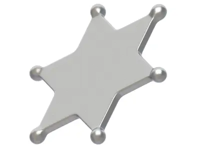 Sheriff Star Silver 3D model