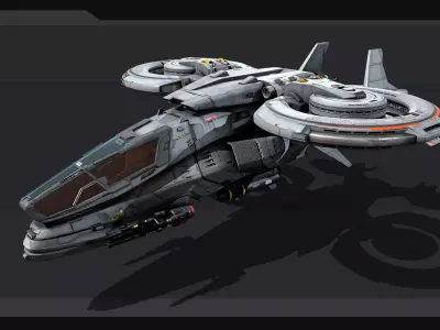 VTOL - STEALTH Fighter Low-poly 3D model