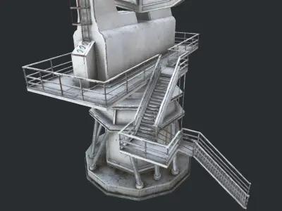 Large Array Radio Telescope PBR Low-poly 3D model