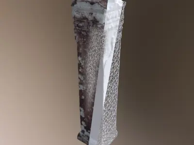 Ancient Pillar Low-poly 3D model