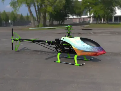Remote Control Aerobatic Helicopter 3D model