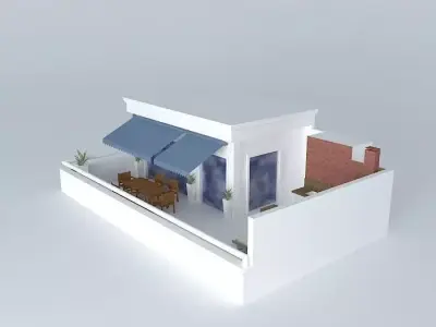 coberturaorkut house with awning Free 3D model