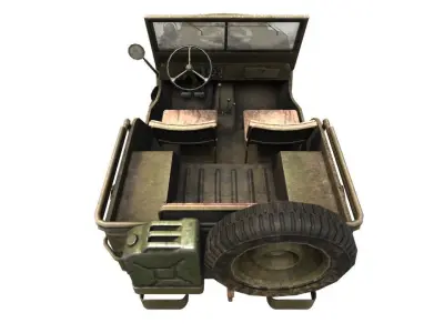 Jeep Willys  Low-poly 3D model