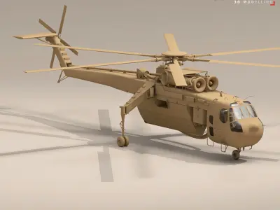 S-64F Skycrane 3D model