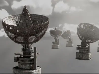 Satellite Dish Free 3D model