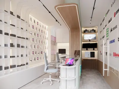 Modern Tech Retail Store 3D model