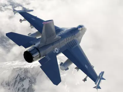 f16 fighter  Low-poly 3D model