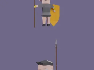 Low Poly Soldiers Low-poly 3D model