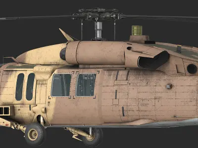 UH-60 YANSHUF Israel Low-poly 3D model