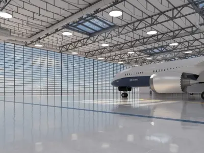 Hangar boeing 3D model