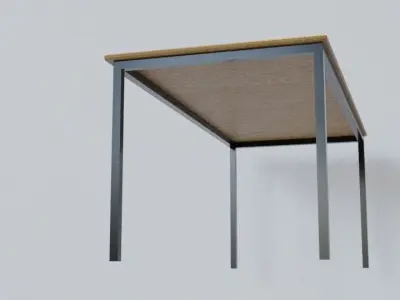 Table wooden Free low-poly 3D model