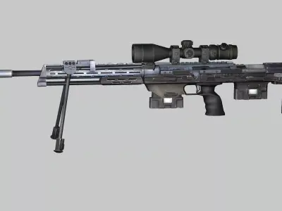 Sniper Denel 3NTW-20 Low-Poly 3D Model Low-poly 3D model purchase