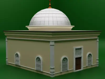 Osmangazi Tomb Osmangazi Turbesi in Bursa Turkey 3D Model 3D model