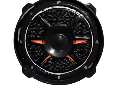 Car Speaker Subwoofer Audio Component Low-poly 3D model