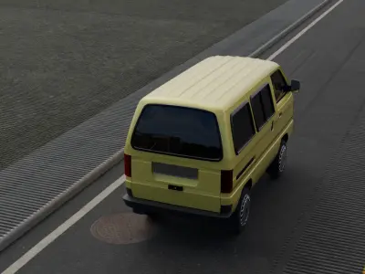 Yellow Bus - Danfo bus 3D model