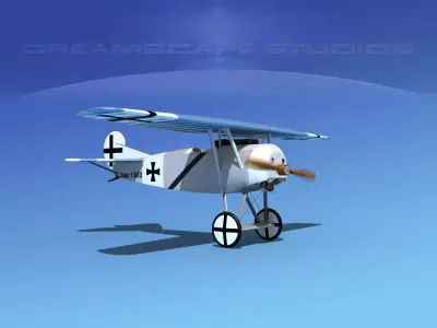 Fokker DVIII V11 3D model