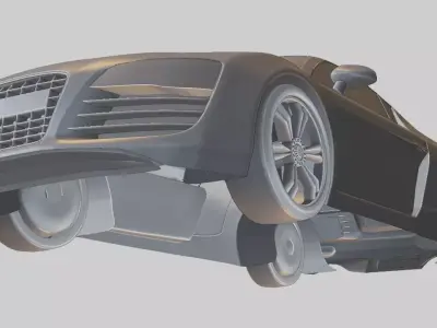 Luxury Sports Car Low-poly 3D model