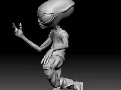 Alien Statue - 0320 3D print model
