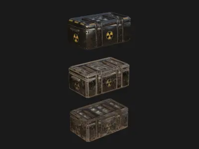 SciFi Crate Pack v1 Low-poly 3D model