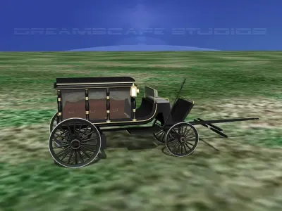 Horse Drawn Hearse 3D model