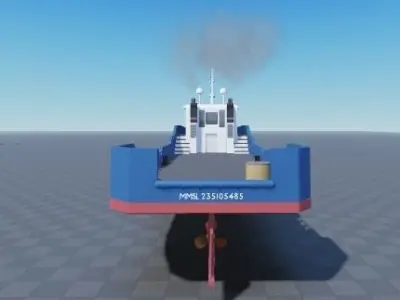 Construction Platform Supply Vessel Ship  3D model