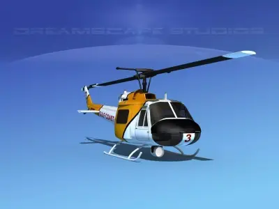 Bell 204 Gulf Coast Oil 3D model