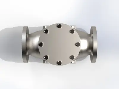 DN40 SWING CHECK VALVE 3D model