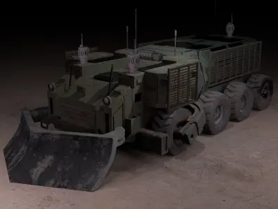 Armored Vehicle high poly concept 3D model
