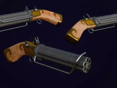 Percys Gun Vox Machina Low-poly 3D model