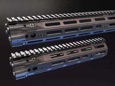 DD RIS III Handguard Low-poly 3D model