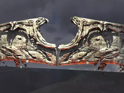 Angel Wings of Stone 3D model