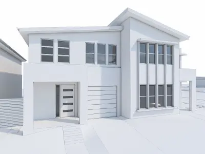 Townhouse 05 Low-poly 3D model