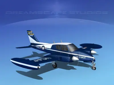 Cessna U-3B Blue Canoe V02  3D model