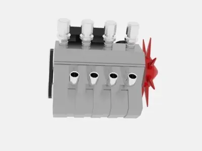 Engine XD Low-poly 3D model