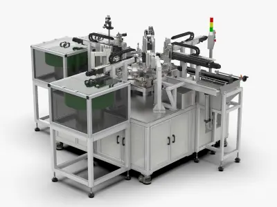 Automatic Electric Push Rod Inner Tube Assembly Machine 3D model