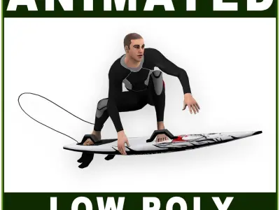 White Surfer 10718 tris 3D model