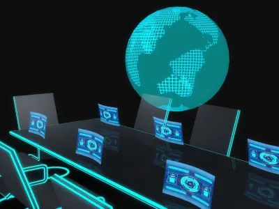 Sci Fi Conference Table Free 3D model