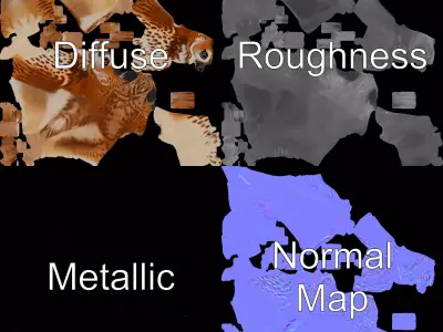 Spotted Owl Animation model pack Low-poly 3D model