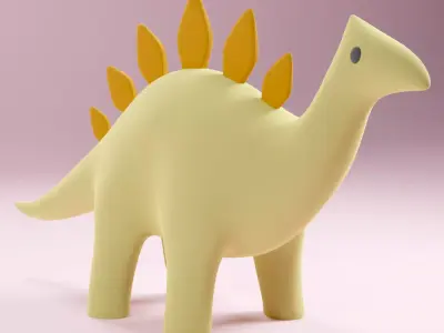 Toy Stego - Stegosaurus Figurine - Dino Model - Dinosaur Low-poly 3D model