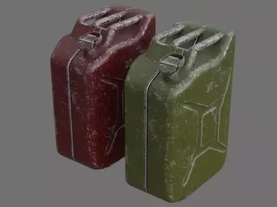 Fuel Can 3B Low-poly 3D model
