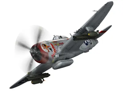 Republic P-47D Thunderbolt - Ski-U-Mah 3D model