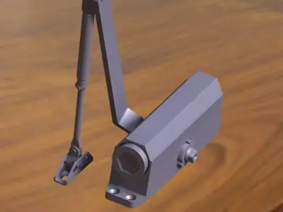 Wood Door Closer Free 3D model