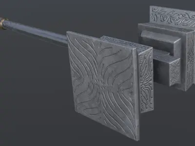 Hammer 02 Low-poly 3D model purchase