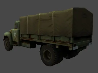 Army Truck Low-poly 3D model