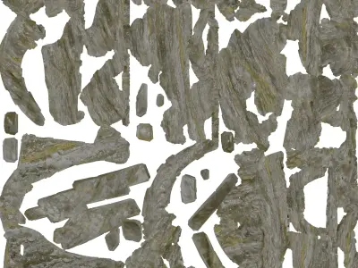 Ox head in rock material Free low-poly 3D model