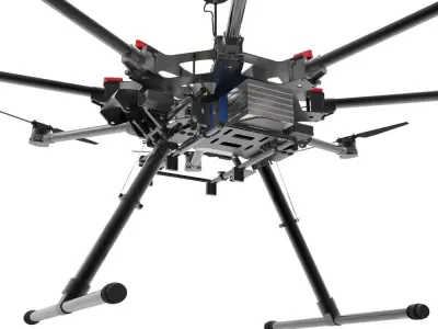  DJI S900 Camera Drone Low-poly 3D model