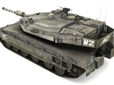 Merkava MK IV Low-poly 3D model