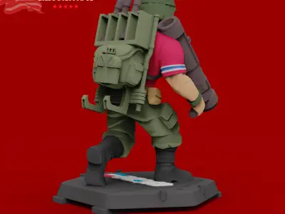  GI JOE Characters Bazooka GI JOE full-figure pose 02 3D print model