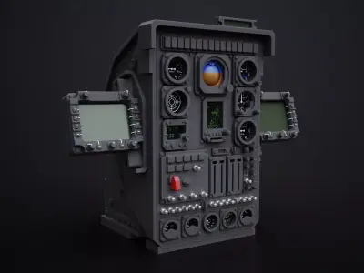 AH-MH-6J Little Bird Front Instrument Panel 3D Print Scale 1-8 3D print model